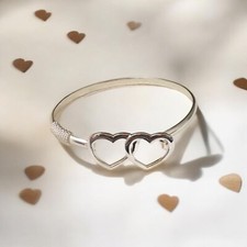 High Quality Sterling Silver Heart bangle