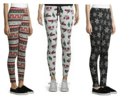 Lot of 3 NOBO Christmas Ankle Leggings 