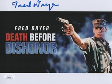 FRED DRYER Signed DEATH BEFORE DISHONOR 8x10 Photo Autograph JSA COA Cert