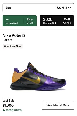 NIKE - コービー5 kobe5   サイズ29cm Nike Kobe 5 (V) Lakers size 11 | eBay