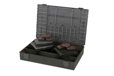 cosmetic tackle box NLBN Jig Head Boxes Finished in a Blue Color:Gloss  Black size-cu201hgm-left-hand-7-4-1 NGT Drop Shot Combo