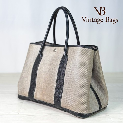 HERMES Garden Party PM Tote Bag Toile Ash【Rank B】