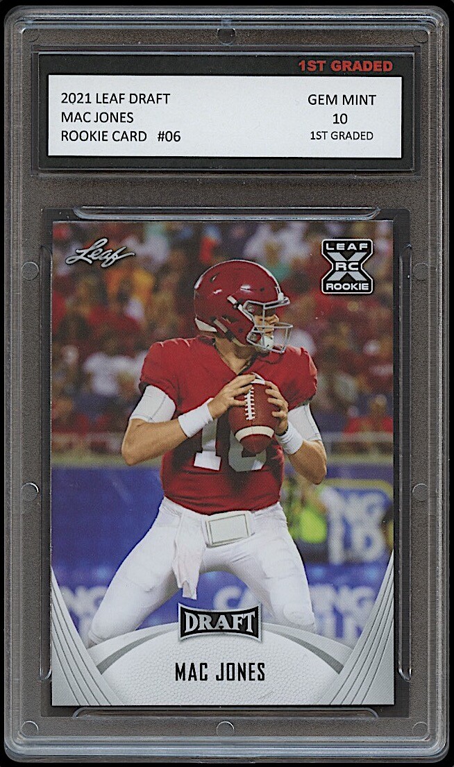 mac jones graded rookie card 2021 Panini Donruss Football #255 Mac Jones PSA graded rookie
