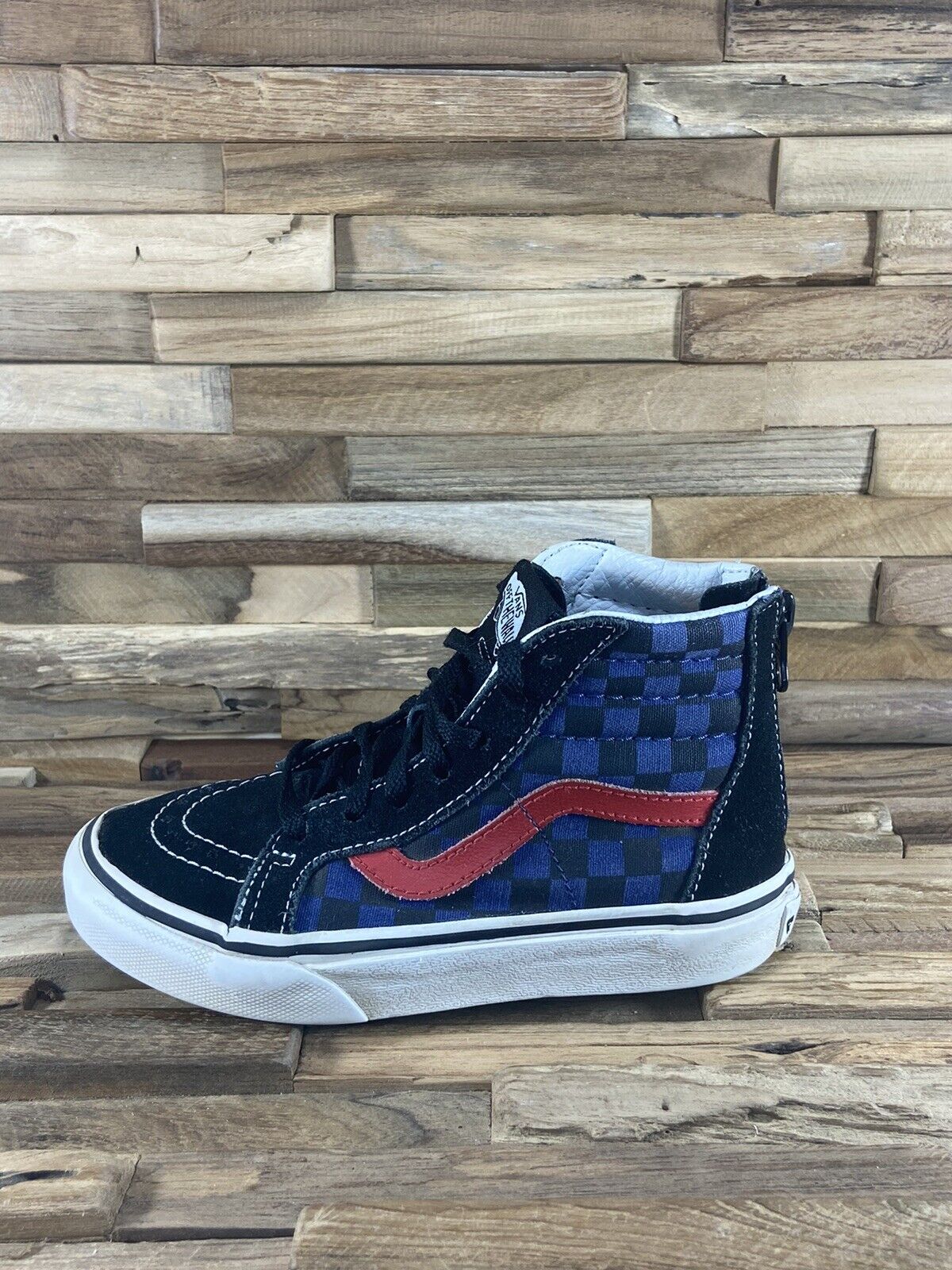 Vans Off The Wall Sk8 お待たせ! Shoes 再入荷 Checkered Top Blue High Bla Sneakers