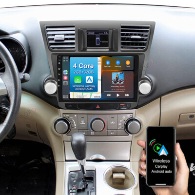 For Toyota Highlander 2009-2014 Android 13 Car Stereo Radio GPS Navi Carplay 32G