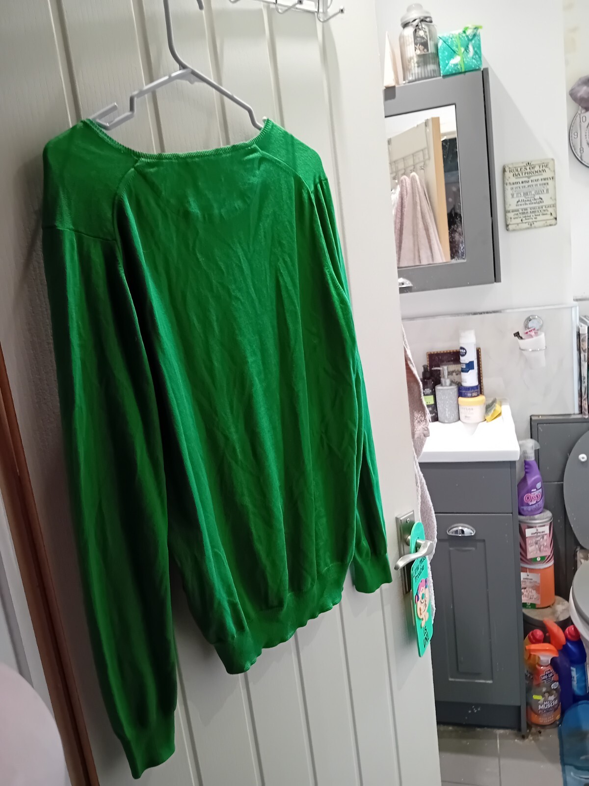 Zara Man Basic Collection Green V Neck Pullover, … - image 11