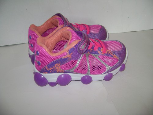 NIB Stride Rite Leepz Light Up Sneaker Kids Girls Shoes size 8.5 W Summer Purple - Picture 6 of 8