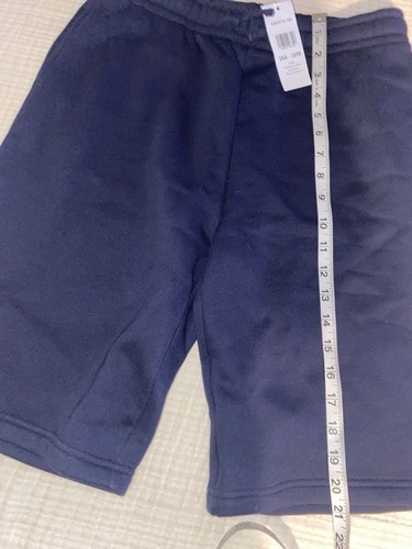NWT Lacoste Kids' Fleece Shorts Size 16 Navy Blue Unisex w/pockets & drawstring - Picture 10 of 12