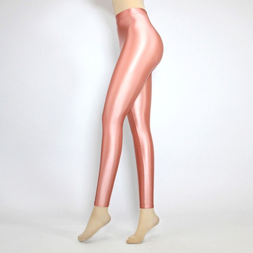 Women Glitter Sexy Leggings Satin Glossy Opaque Shiny Fitness Yoga Pants Jegging - Picture 30 of 45