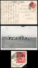 Aden 1913 Paquebot Aden cancel on a Postcard to the UK