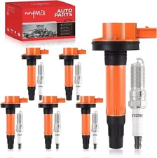 6x Ignition Coil Pack UF553 & Spark Plug For Ford Edge Explorer F150 Mustang