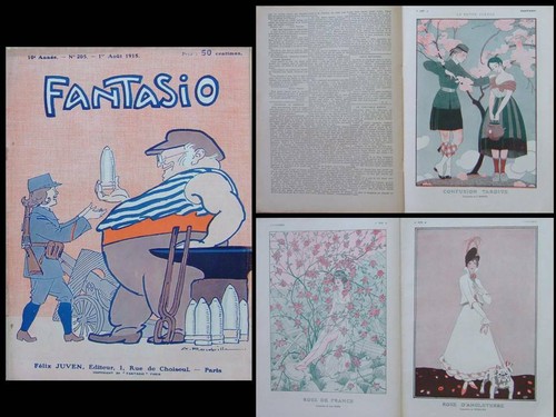 GEORGE BARBIER, CONFUSION TARDIVE - 1915 - ART DECO, FANTASIO, WILLIAM NICHOLSON - Bild 2 von 2