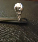 Vintage Sterling Silver Size 6 Hollow Ball Ring w/ Designed Band