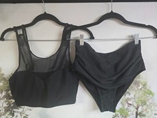 New Bikini Set - Mesh Top - High Rise Ruched Bottoms - Medium