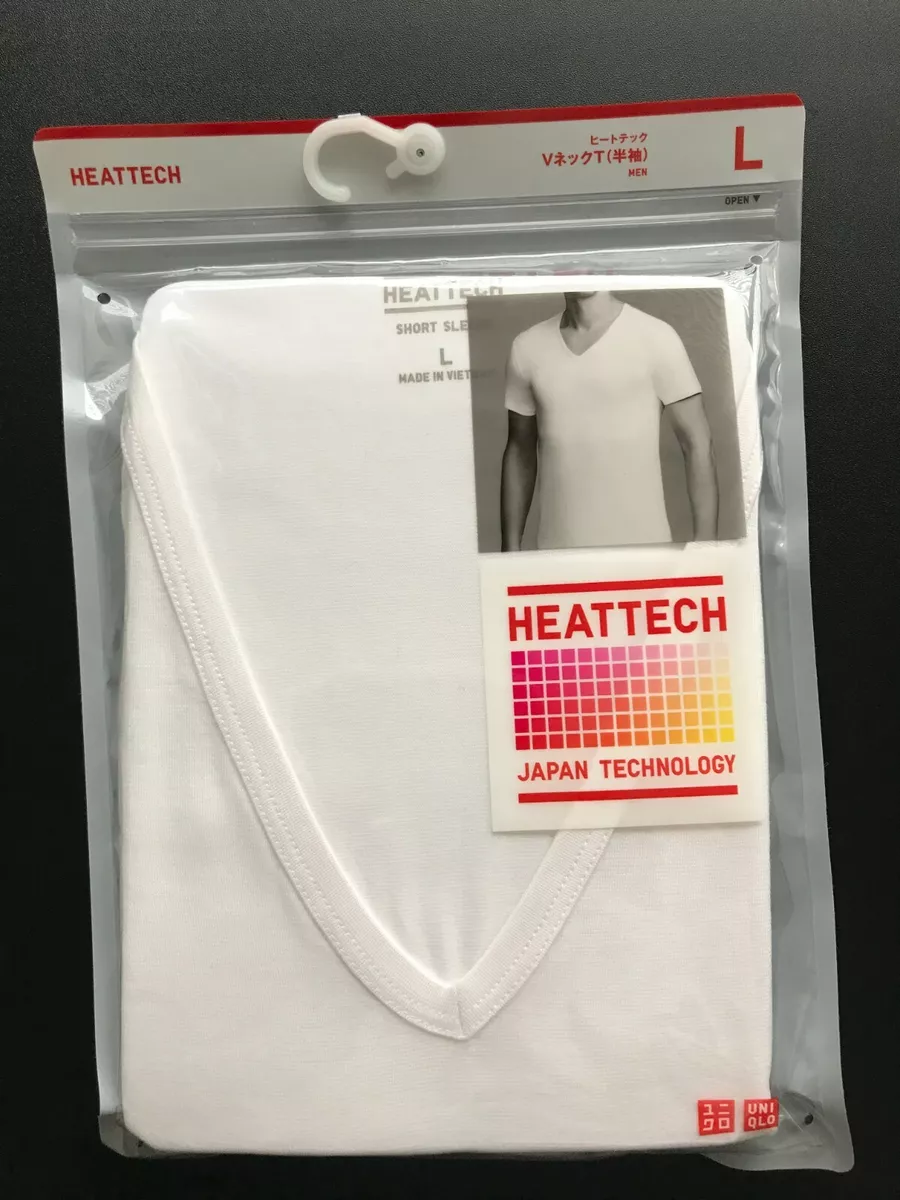 UNIQLO Japan MEN Heattech V Neck Short Sleeve T-shirt