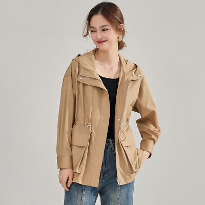 【WV PROJECT】24FW★ Lucky Hood Spring New Loose Workwear Hooded Jacket Waist Cinched Cotton