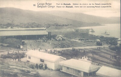 Belgian CONGO Matadi railways to Leopoldville 1910s PC