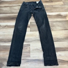 Rag & Bone Jeans Mens 30 x 34 Slim Fit 2 Faded Black Wash Denim Made in USA