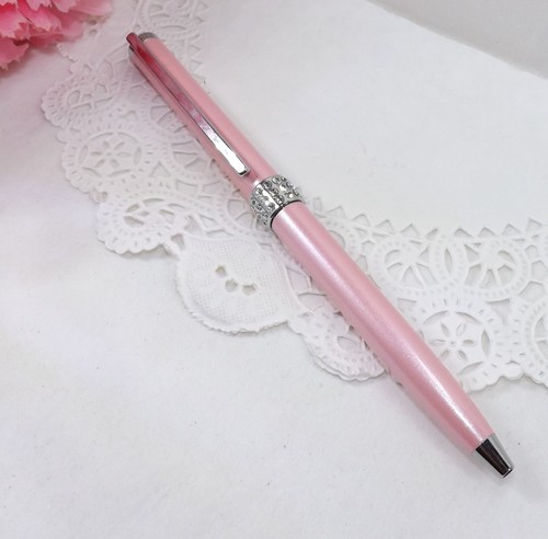 Pluma de metal de cristal bola - rosa (alta calidad) - Imagen 2 de 7