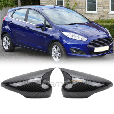 Rückansicht Spiegel Kappen Abdeckung Für Ford Fiesta MK7 09-17 Kohlefaser Stil