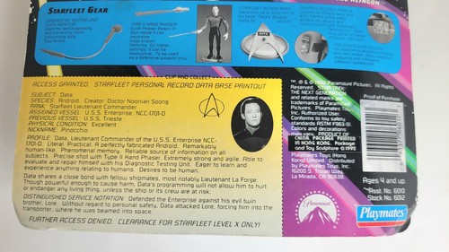 Figura de datos Star Trek The Next Generation PLAYMATES 1992. Nunca abierto - Imagen 7 de 7