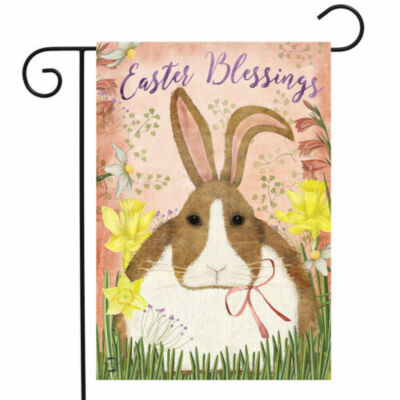Briarwood Lane Easter Blessings Bunny Garden Flag 12.5 X 18 NEW FLAG ONLY