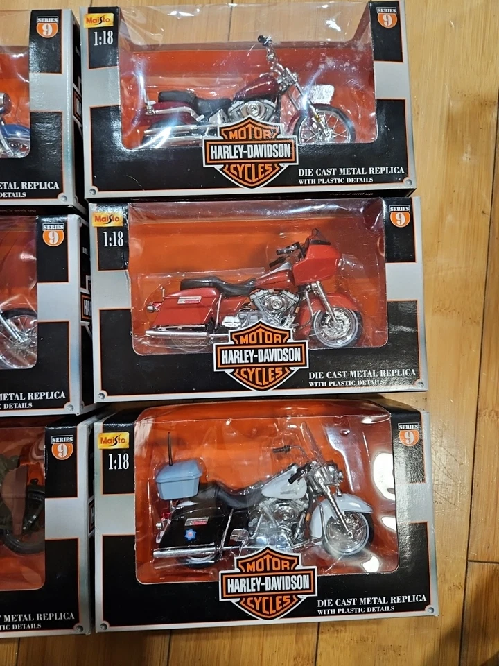 2000 Maisto Harley-Davidson масштаб 1:18 лот из 6 мотоциклов серии 9 набор - Изображение 3 из 4