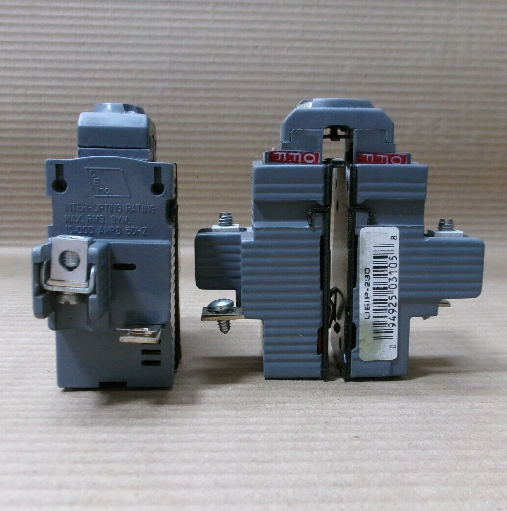 LOT OF 2 Pushmatic UBIP UBIP-230 2 Pole 30 Amp p230 Circuit Breaker with Shield