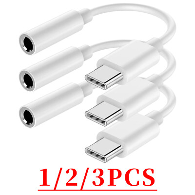 3Pack USB-C Type C to 3.5mm AUX Headphone Jack Adapter Lot For iPhone 15/Android