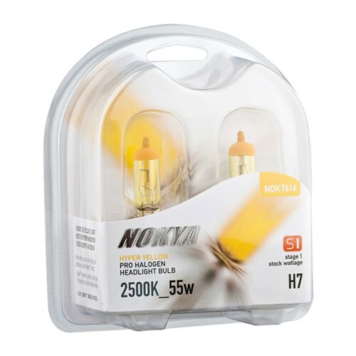 Nokya 2500K Yellow H7 Nok7616 55W Two Bulbs Head Light Low Beam Replacement Fit - Picture 2 of 12