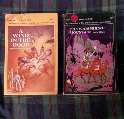 2-Lot Dell Yearling Books: A Wind In the Door L'Engle +Whispering Mountain Aiken