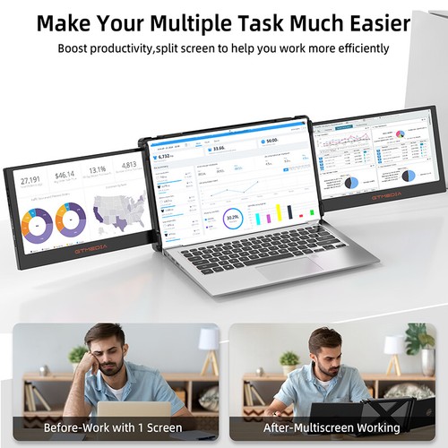 11.6" Portable Monitor FHD 1920*1080p Dual Screen Extender For Laptop 13"-17.3" - Picture 8 of 8
