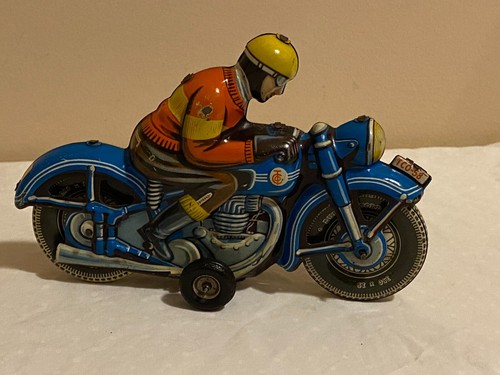 Vintage Original TCO-58 Tippco Deutschland Blechspielzeug Motorrad Rennfahrer Z-62 - Bild 8 von 13