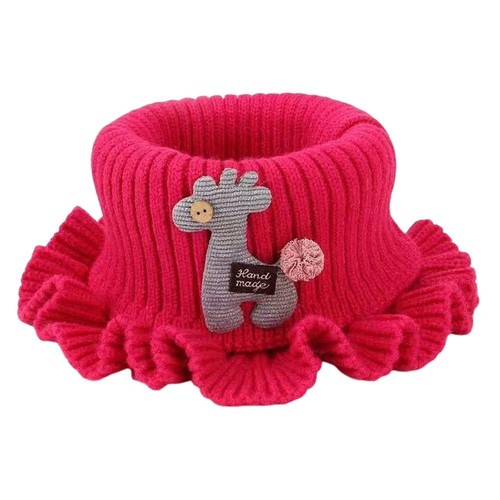 Cartoon Winter Warmer Collar Knitted Ruffle Neck 0-7 Years Kids - Picture 14 of 17