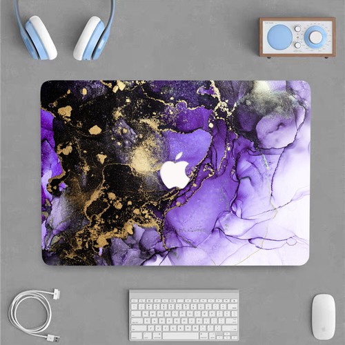 Étui en marbre lavande pour Macbook M4 Air 13 15 Pro 14 16 12 11 pouces + housse clavier - Photo 79/80