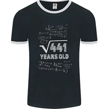 21st Birthday 21 Year Old Geek Funny Maths Mens Ringer T-Shirt FotL