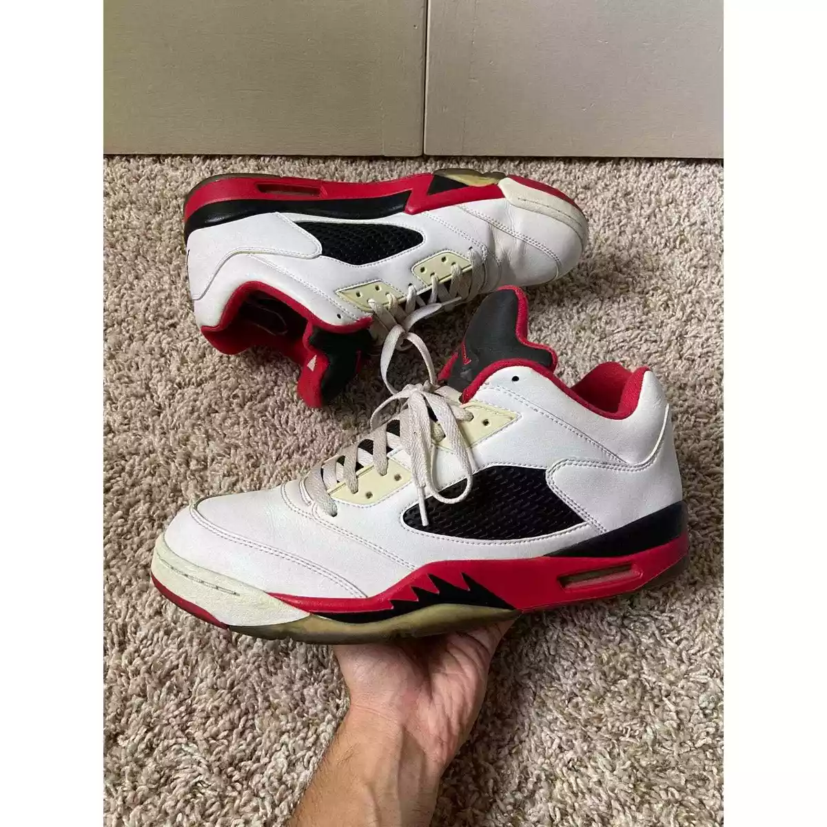 Jordan 5 cheap low red