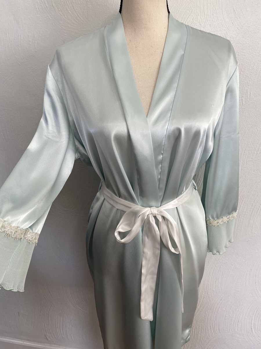 Massini Women's Sexy Lingerie Robe Teal Blue Green Size Medium