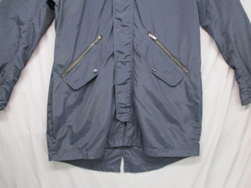 H&M Blue Versatile Hooded Rain Coat Women Size L - Picture 5 of 14