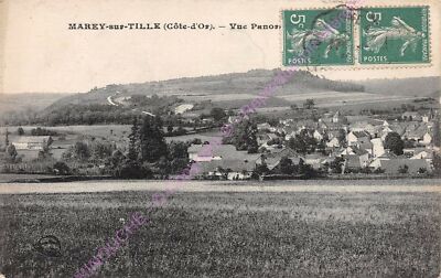 Old postcard 21120 Marey Sur Tille panoramic view ca1918