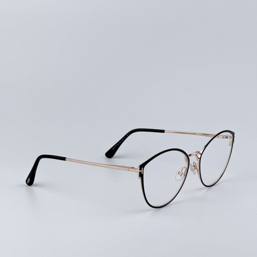 Tom Ford Women Eyeglasses Black Rose Gold Blue Light Cat Eye FT5573 005 NEW - Picture 7 of 12