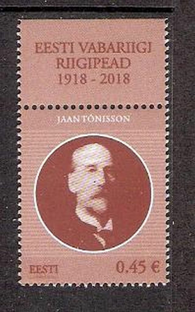Tõnisson -Head of state the Republic 2013 Estonia MNH stamp with