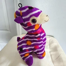 Stuffed Plush Purple Stripped Polka Dot Llama Animal "Good Stuff"