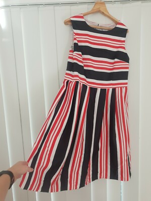 Khoko nautical midi fit flare Size Striped