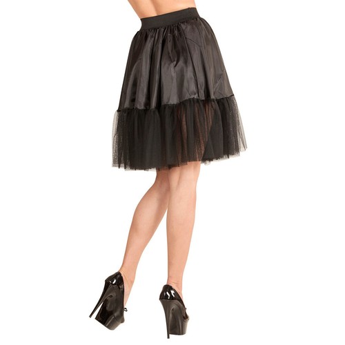 Petticoat Damen-Unterrock knielang Zubehör - Tüllrock für Rockabilly Kostüme - Bild 6 von 7