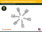Rug Settlers Rug Pins Pack of 6 Rug Anchors Secure a Rug Over a Rug WISELINKERS