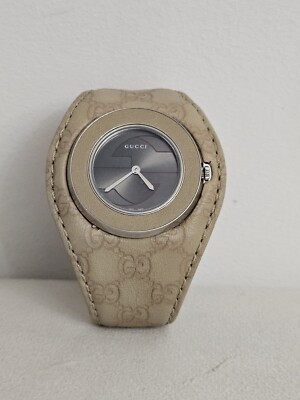 Gucci Watch in Cream Leather Gucci G-Coupe Special Edition Automatic Stainless Steel  main image 4