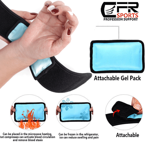 Hot and Cold Therapy Reusable Gel Ice Pack Pack Wrist Hand Ankle Wrap & Strap - Picture 8 of 13