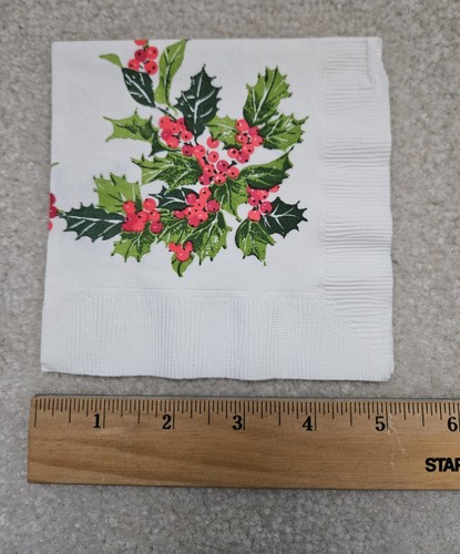 Vintage Christmas Paper Napkins Hallmark Beverage Opened Loose 9 Total - Picture 9 of 9