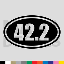 42.2 Marathon Oval Vinyl Die Cut Decal Sticker - Running Jogging Distance